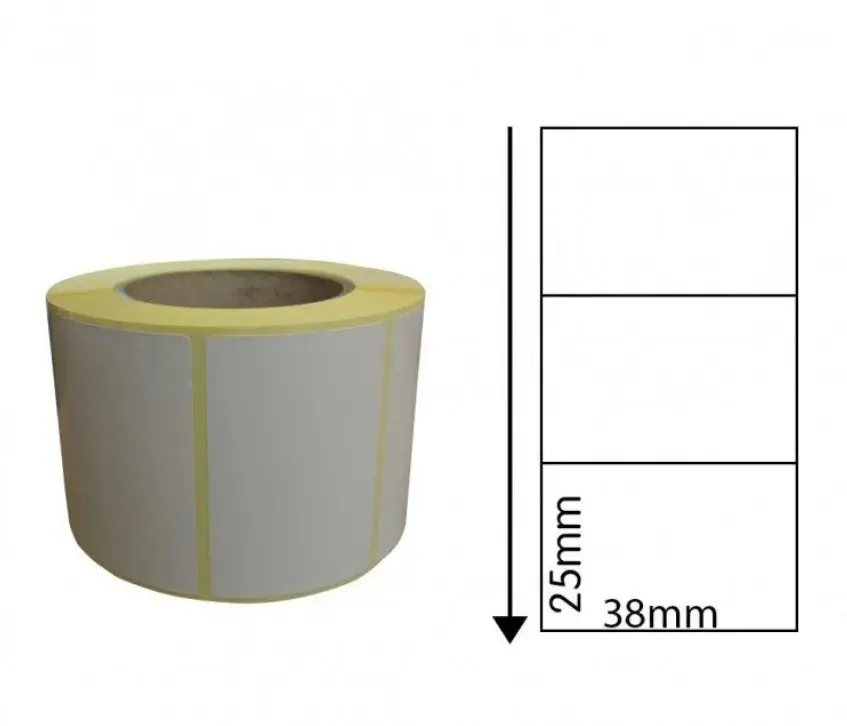 38mm x 25mm Direct Thermal Barcode Label