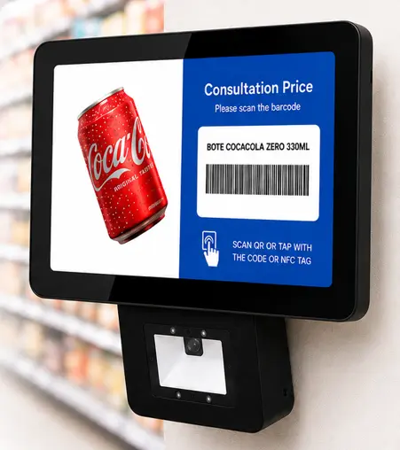 [SM100] Wall Mounted Touch Price Checker 4gb/64gb/2d Scan