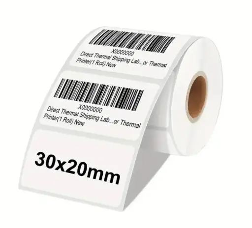 30mm x 20mm Direct Thermal Barcode Label