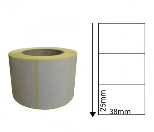 38mm x 25mm Direct Thermal Barcode Label